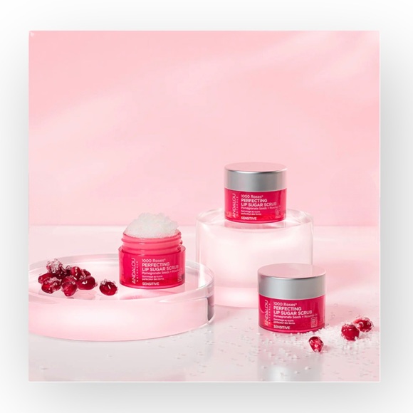 new Andalou Naturals ⚘ 1000 Roses Perfecting Lip Sugar Scrub ⚘ Full Size in Box - Picture 7 of 16
